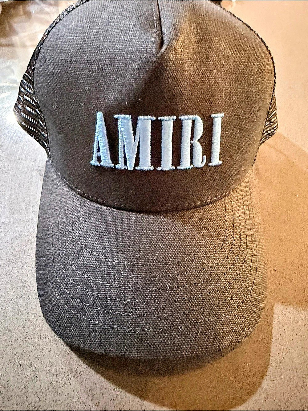 AMIRI Core Logo Trucker Hat Brown